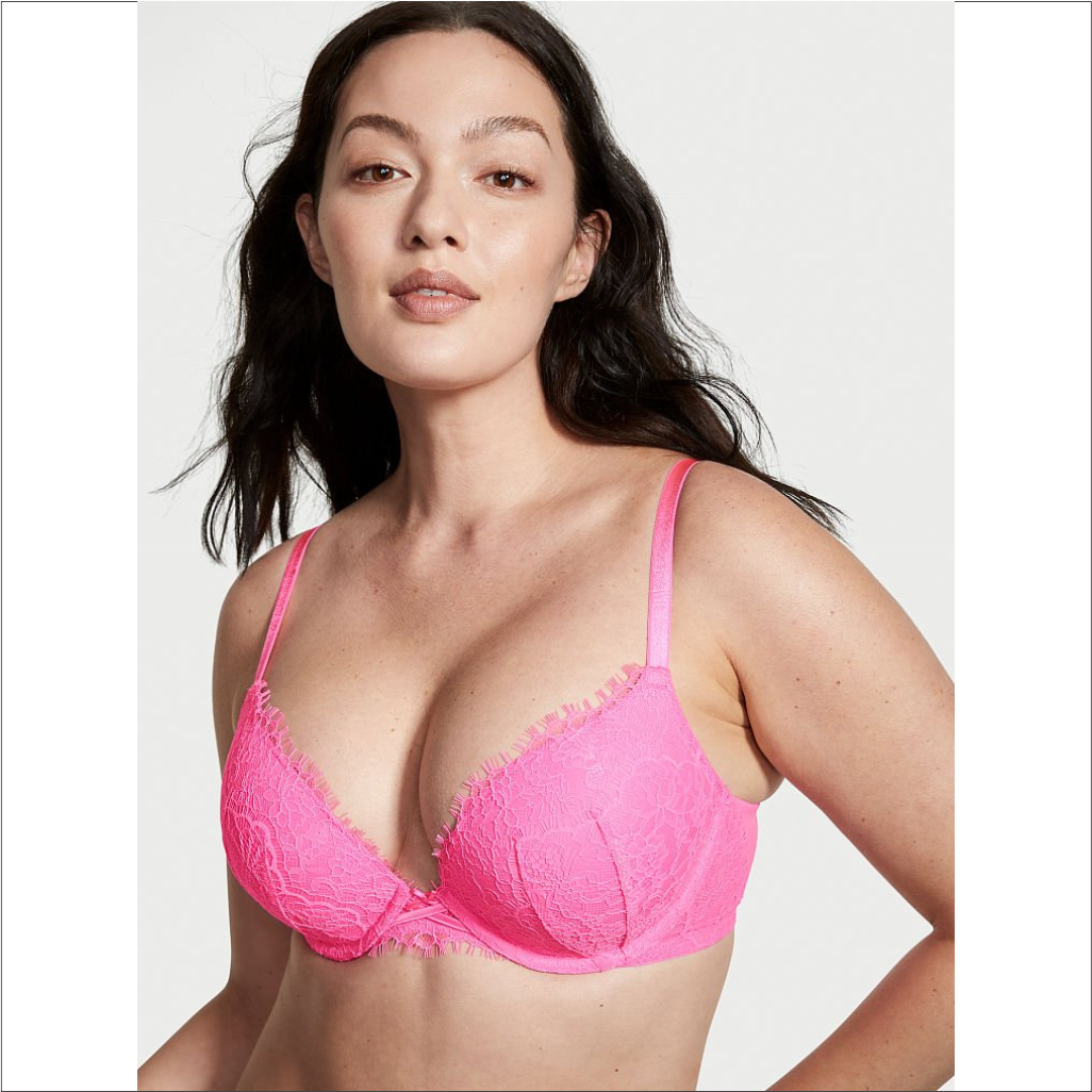 34B- Brasier push up con detalle de lazos entrecruzados